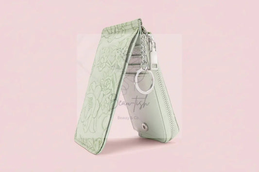 Embossed Floral Leather Bifold Wallet