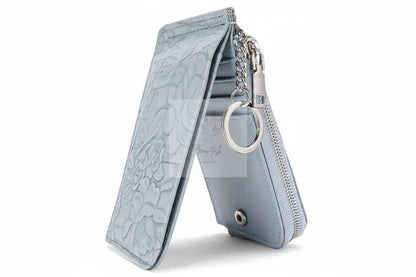Embossed Floral Leather Bifold Wallet