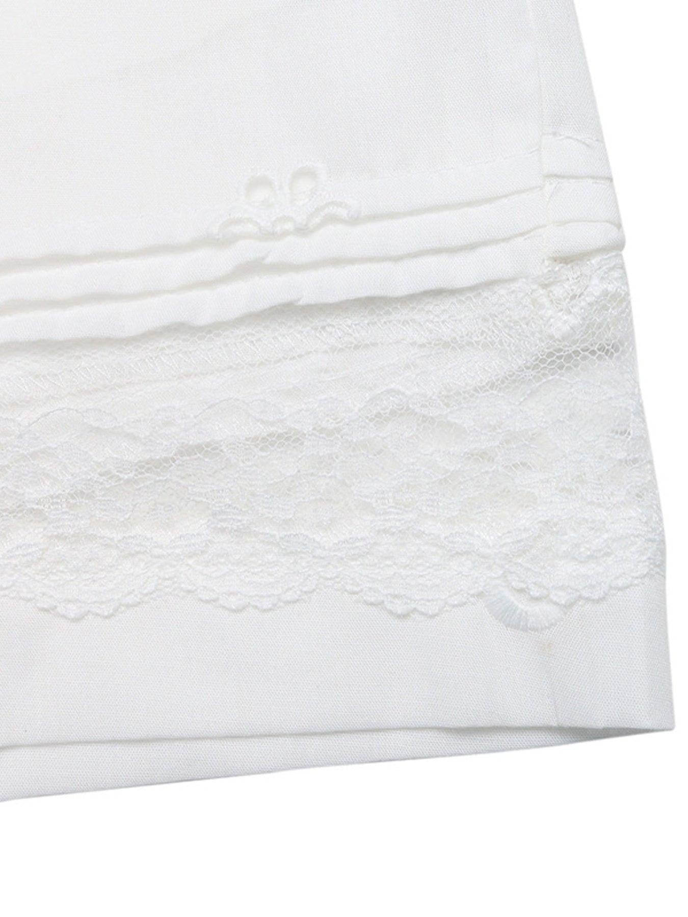 Embroidered Lace Hem Shorts