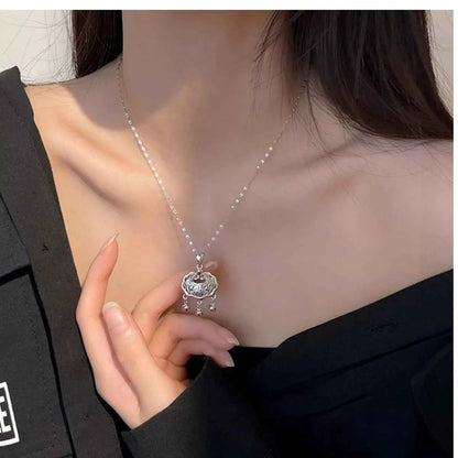925 Sterling Silver Lock Pendant Necklace
