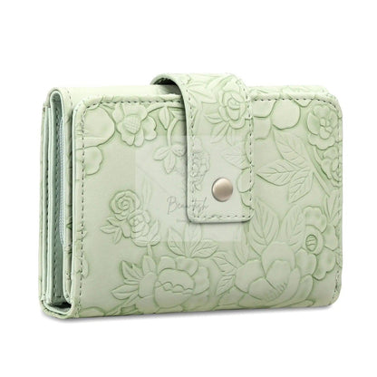 Floral Embossed Leather Wallet
