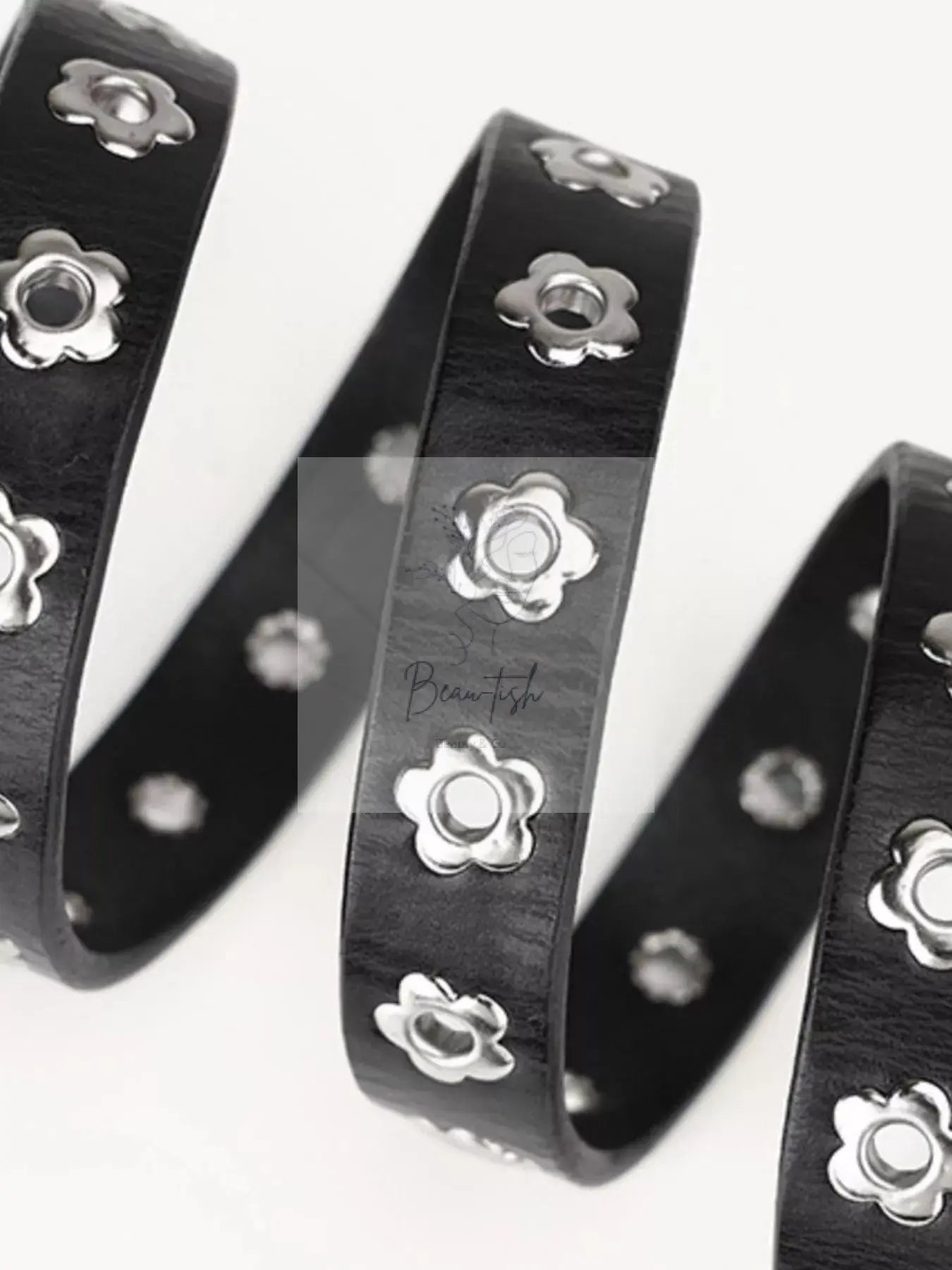 Flower Adjustable Leather Belt