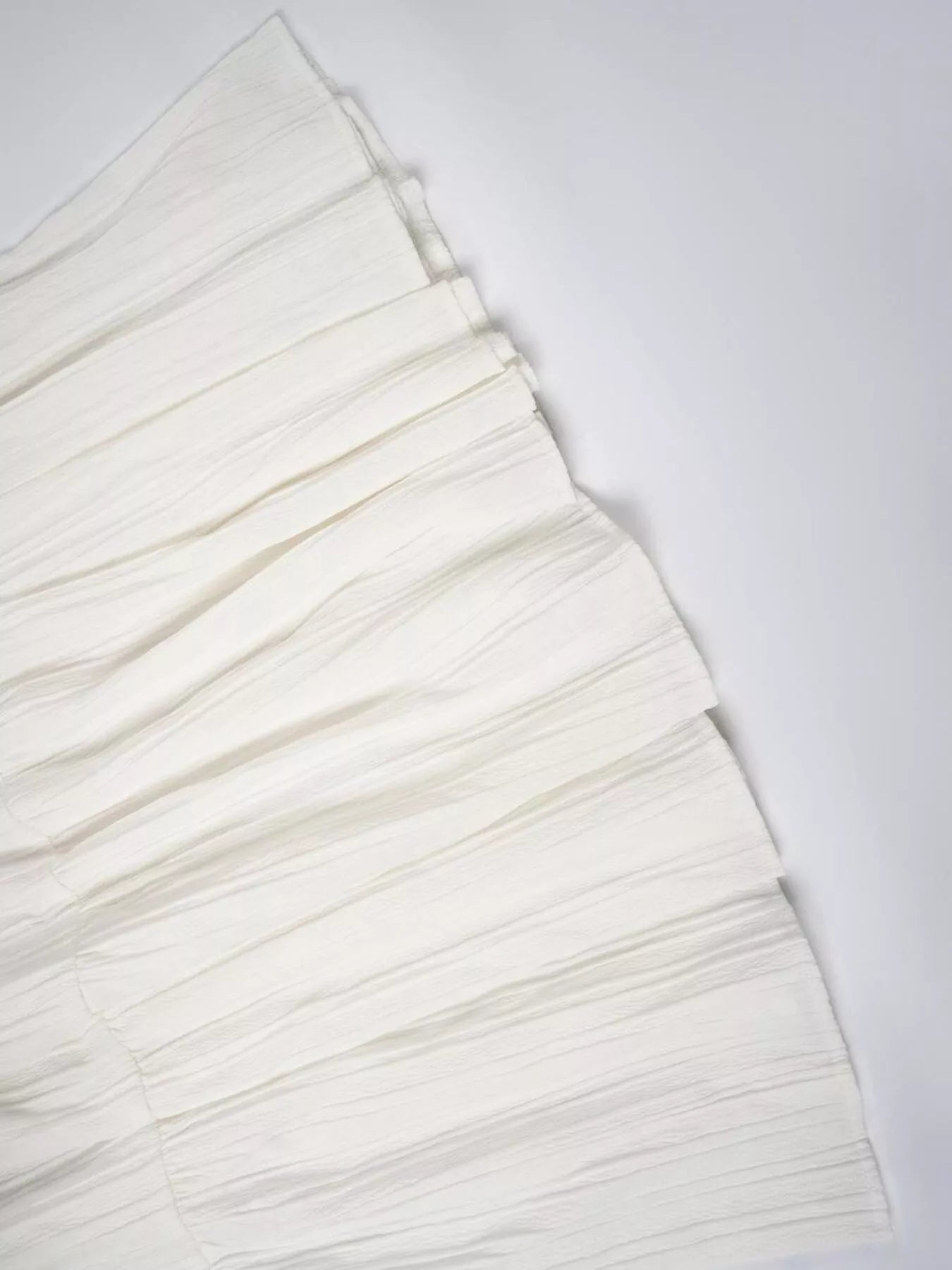 Ruched Polyester Maxi Skirt