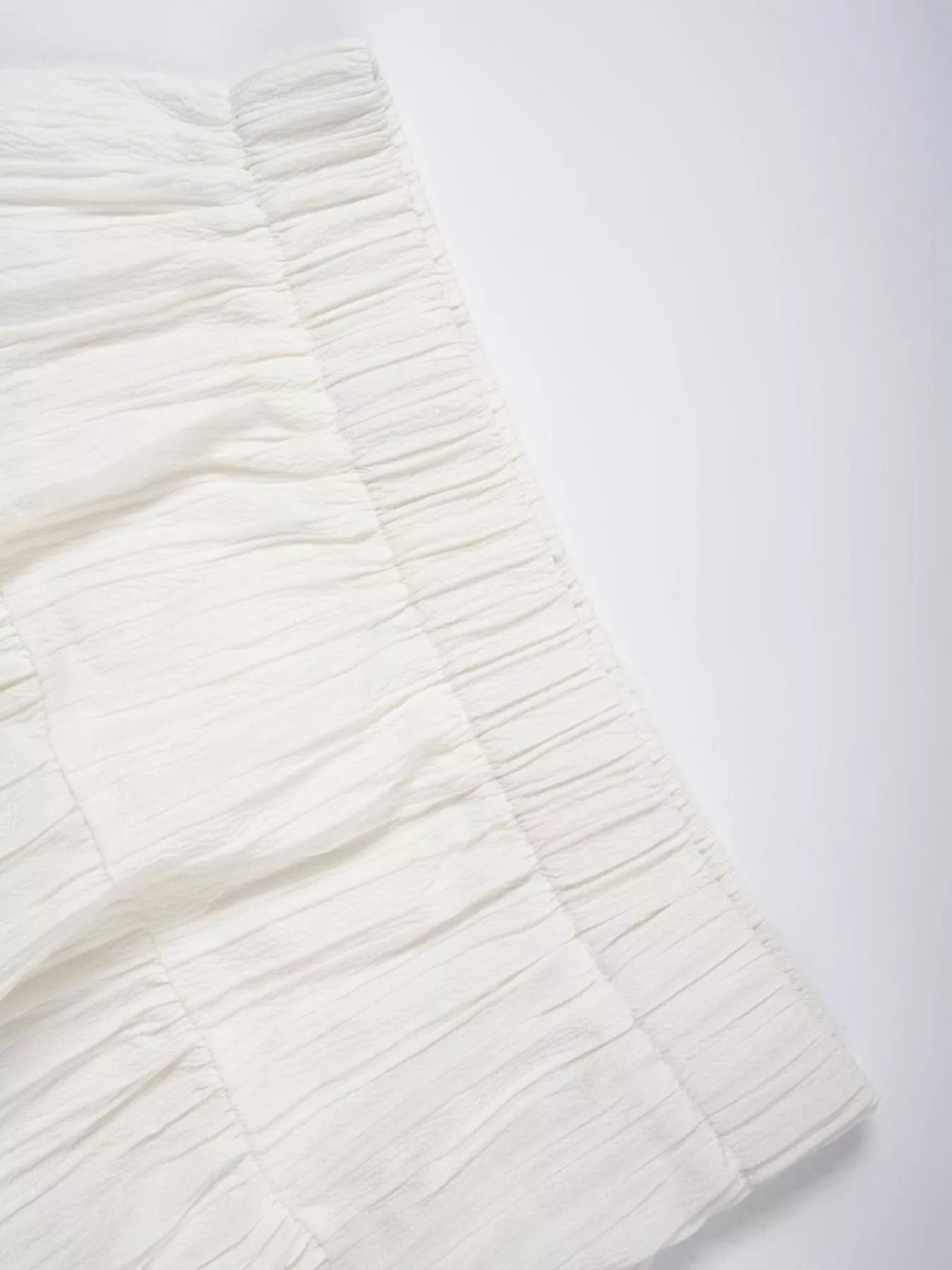 Ruched Polyester Maxi Skirt