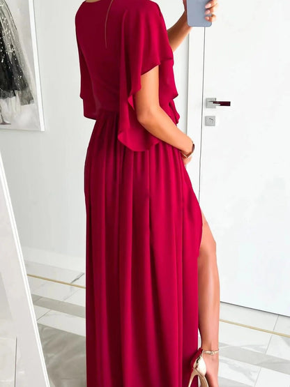 Flutter Sleeve Surplice Tie Waist Dress
