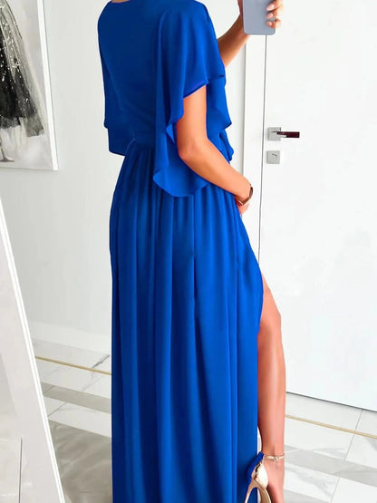 Flutter Sleeve Surplice Tie Waist Dress