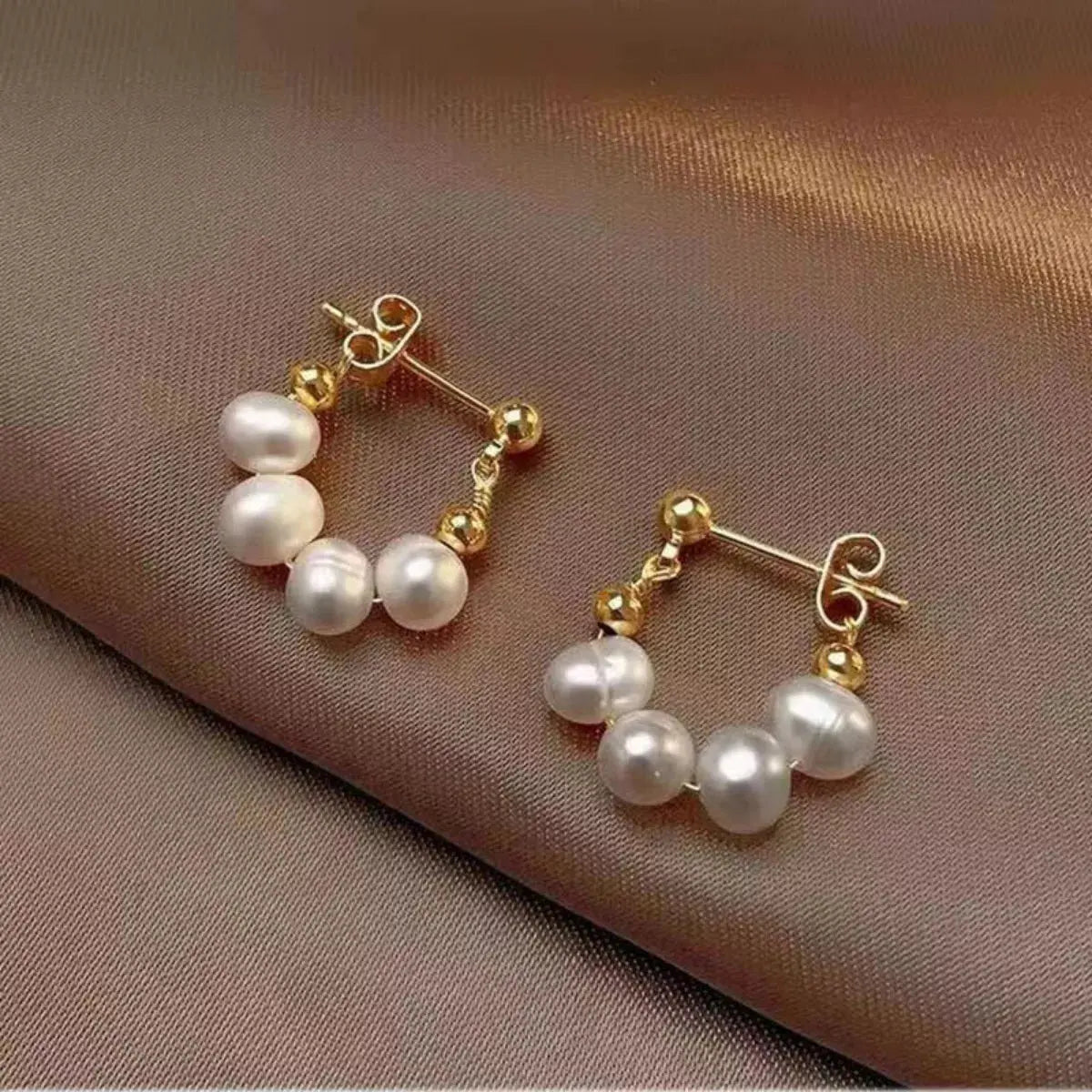 Freshwater Pearl Hoop Earrings