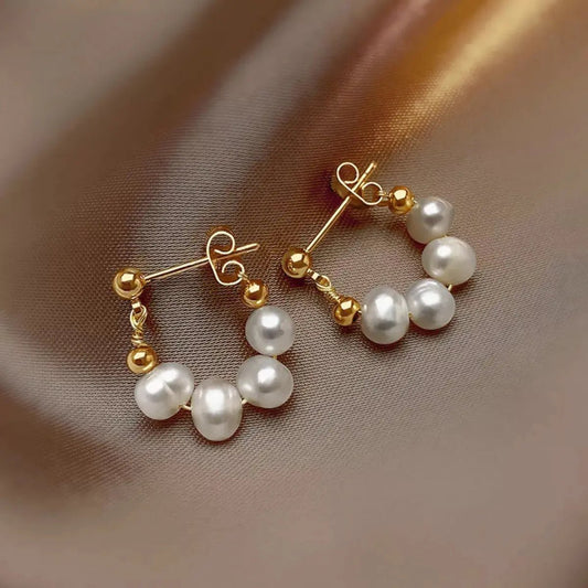 Freshwater Pearl Hoop Earrings