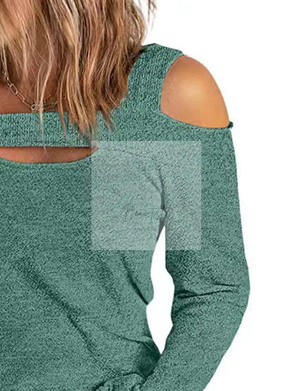 Full Size Cutout Cold Shoulder Blouse