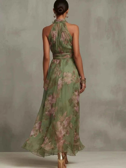 Full Size Floral Print Sleeveless Maxi Dress Plus Size