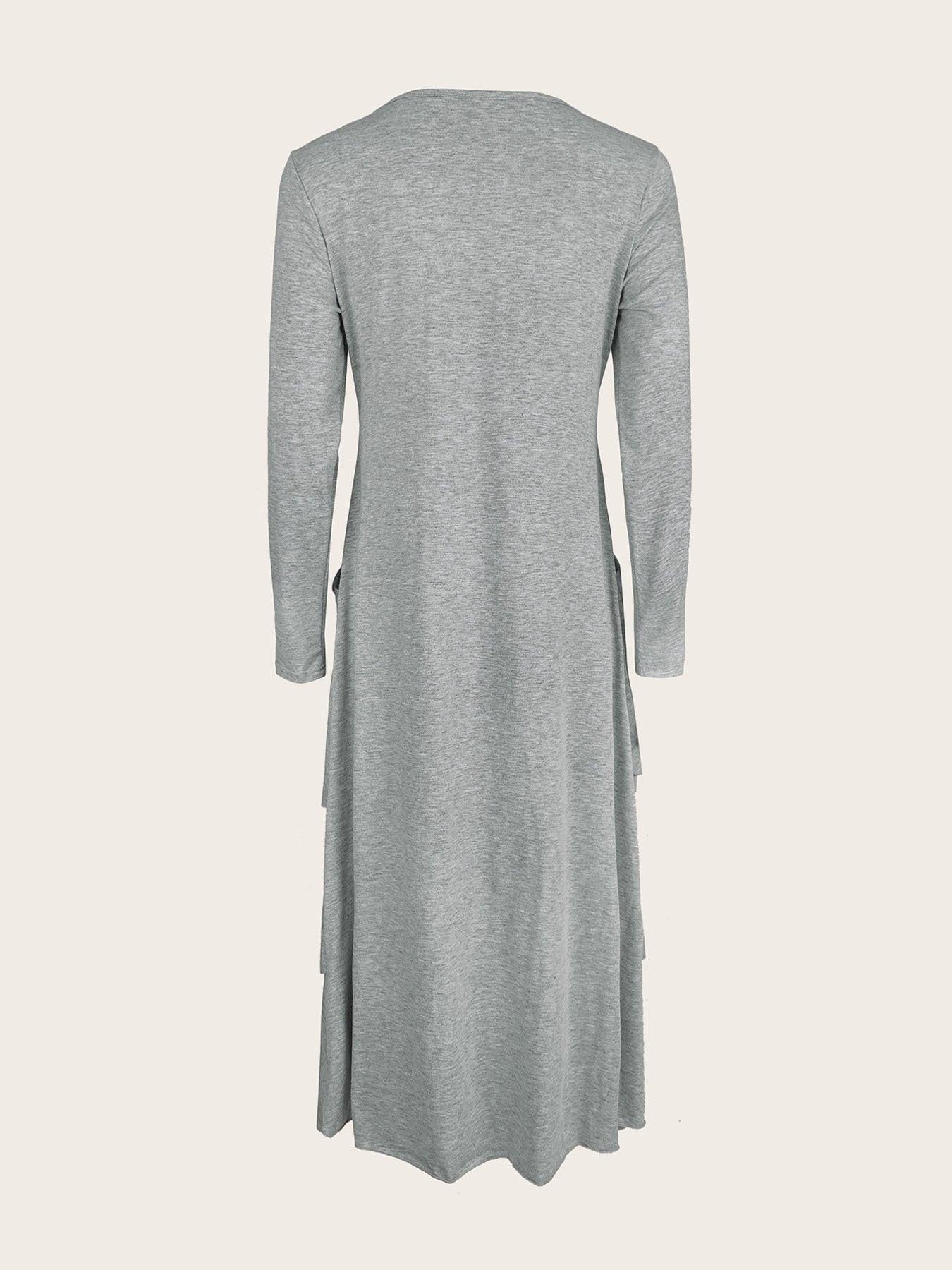 Full Size Heart-Decor Layered Midi Dress Plus Size