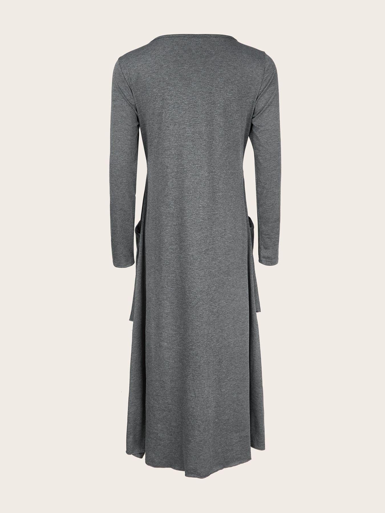 Full Size Heart-Decor Layered Midi Dress Plus Size