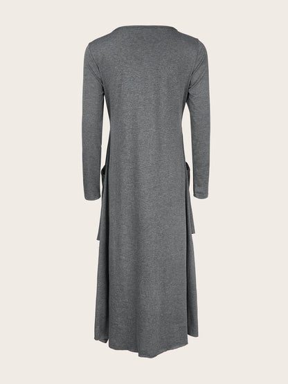 Full Size Heart-Decor Layered Midi Dress Plus Size