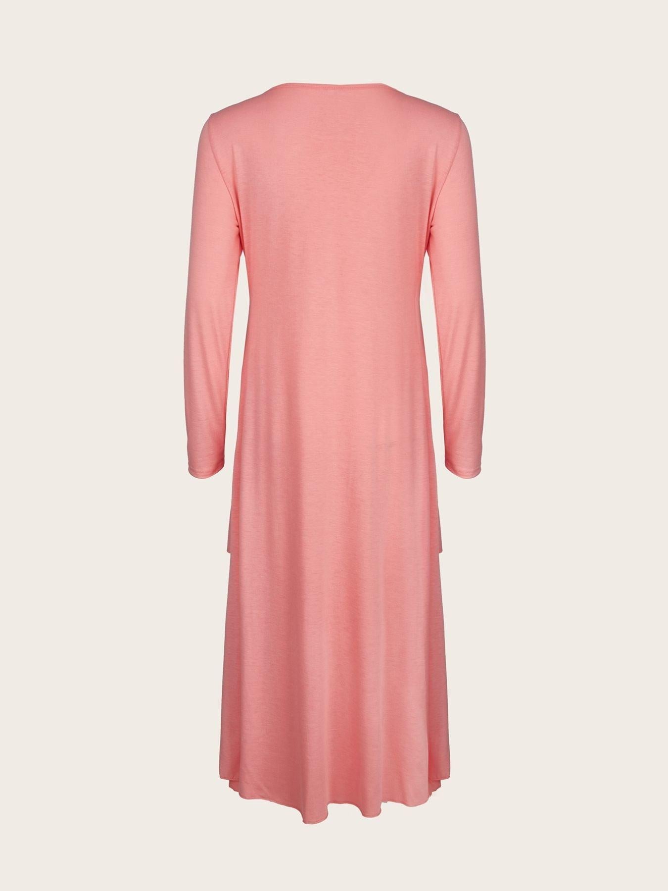 Full Size Heart-Decor Layered Midi Dress Plus Size