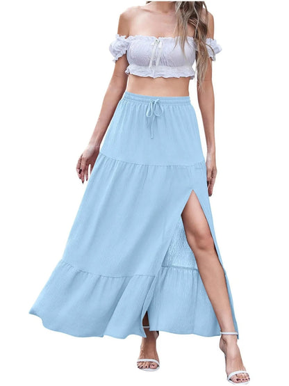 Full Size Slit Maxi Skirt Plus Size