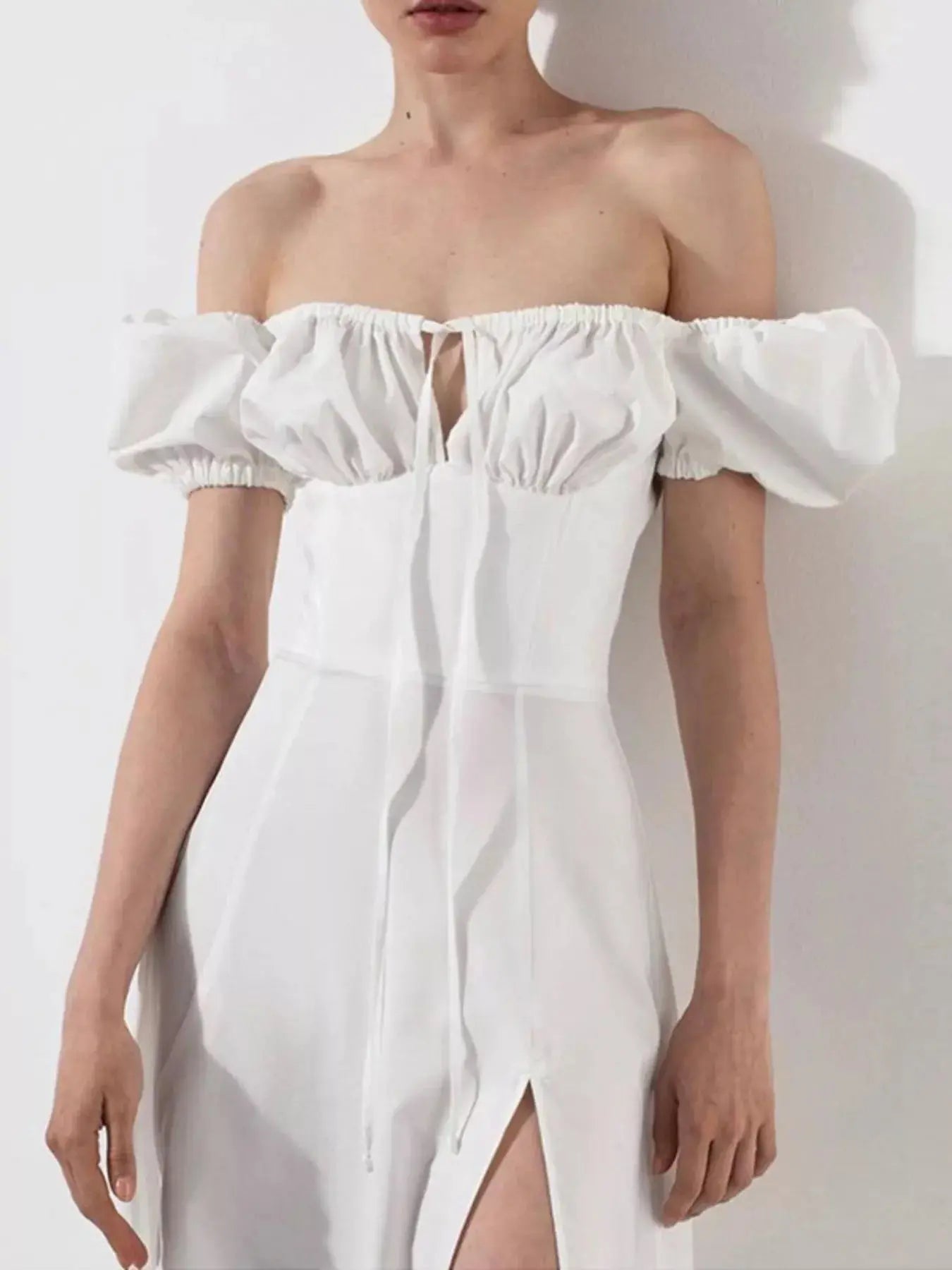 Full Size Slit Short Sleeve Midi Dress Plus Size