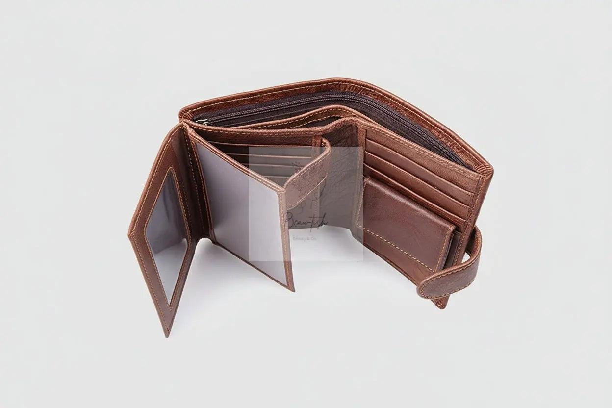 Genuine leather men wallets High-quality Multi card short wallet Men's Cow Leather RFID Card Holder