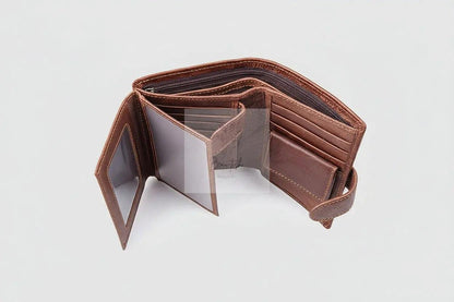 Genuine leather men wallets High-quality Multi card short wallet Men's Cow Leather RFID Card Holder