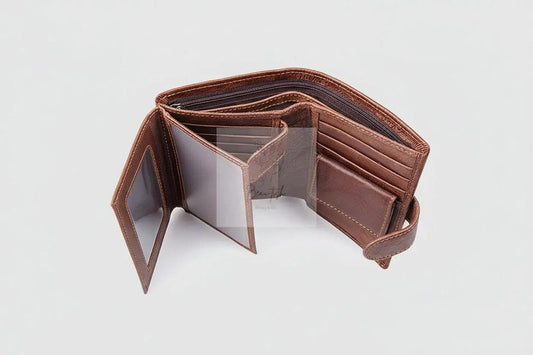 Genuine leather men wallets High-quality Multi card short wallet Men's Cow Leather RFID Card Holder