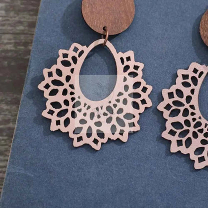 Geometric Cutout Dangle Earrings