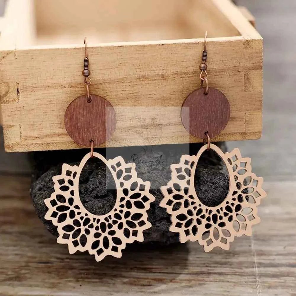 Geometric Cutout Dangle Earrings