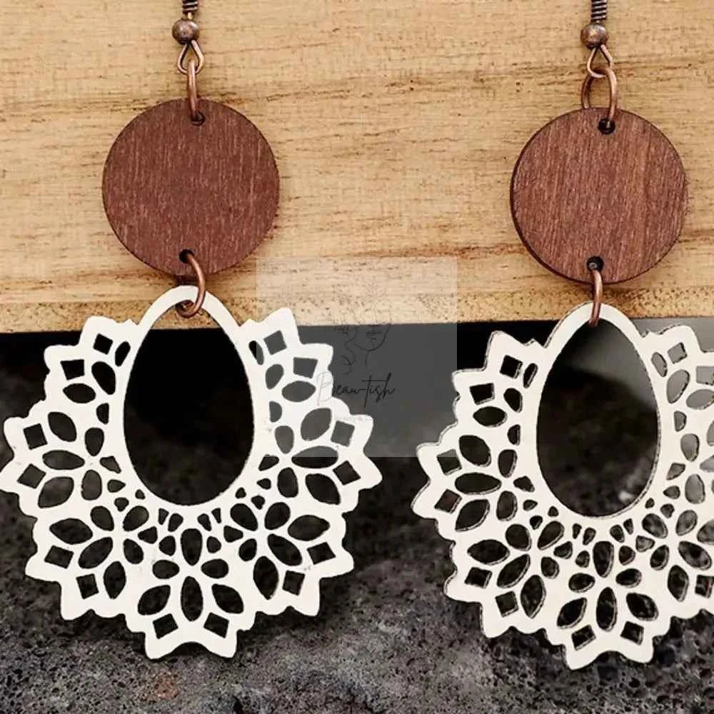 Geometric Cutout Dangle Earrings