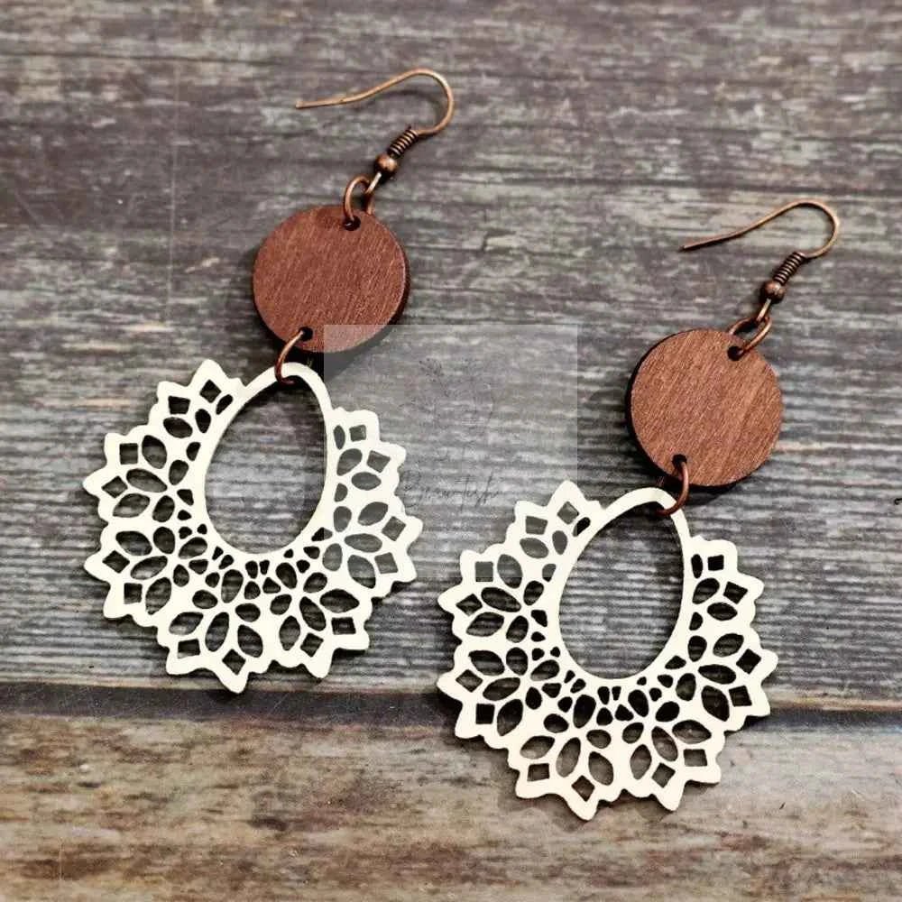 Geometric Cutout Dangle Earrings