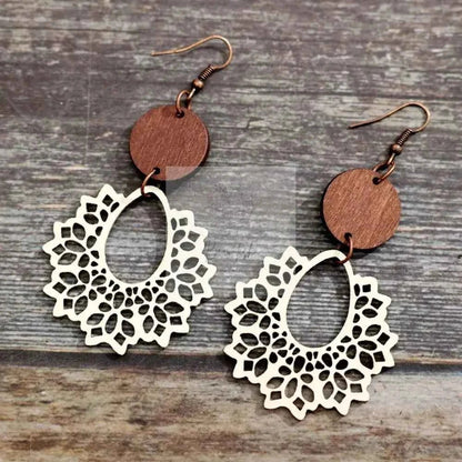 Geometric Cutout Dangle Earrings