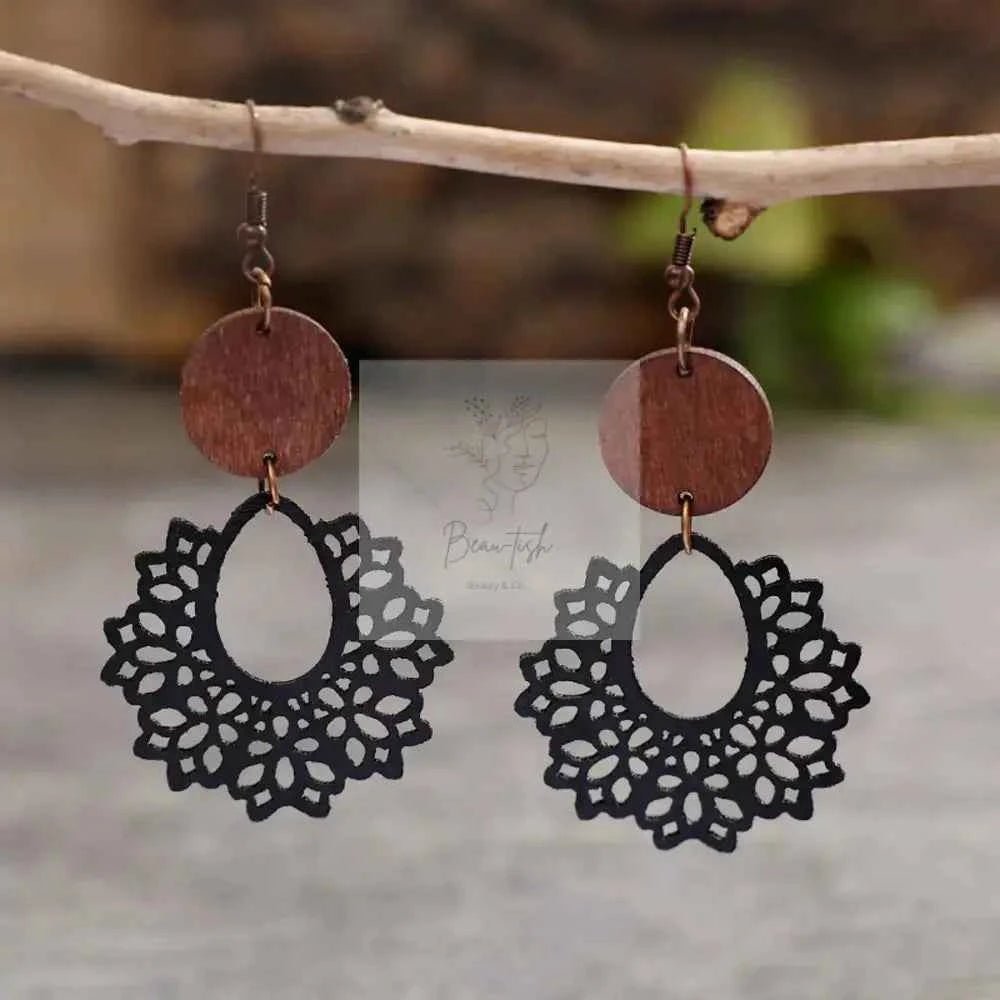 Geometric Cutout Dangle Earrings
