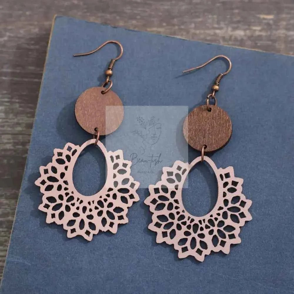 Geometric Cutout Dangle Earrings