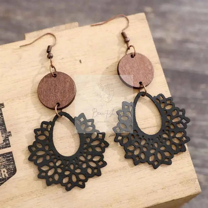 Geometric Cutout Dangle Earrings