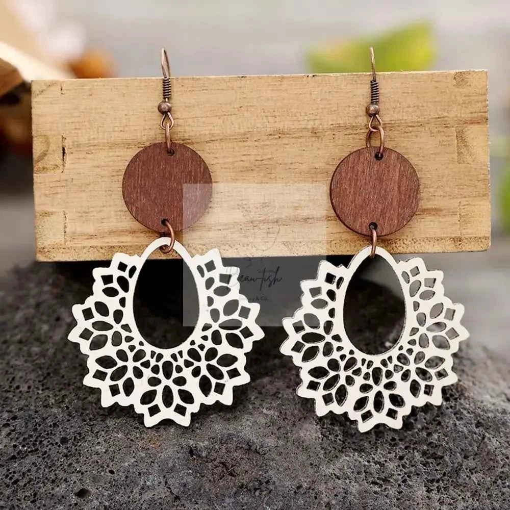 Geometric Cutout Dangle Earrings