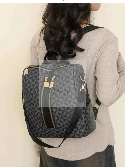 Geometric Pattern Backpack Bag