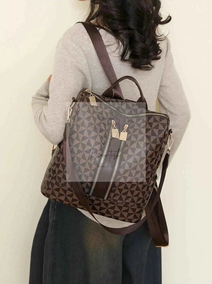 Geometric Pattern Backpack Bag