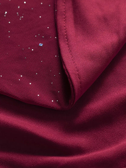 Glitter Slit Maxi Dress