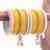 Gold Plated Pearl Enamel Bangle Set