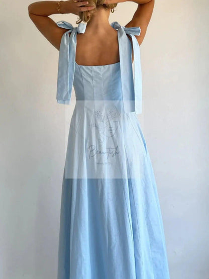 Gradient Tie Shoulder Maxi Dress