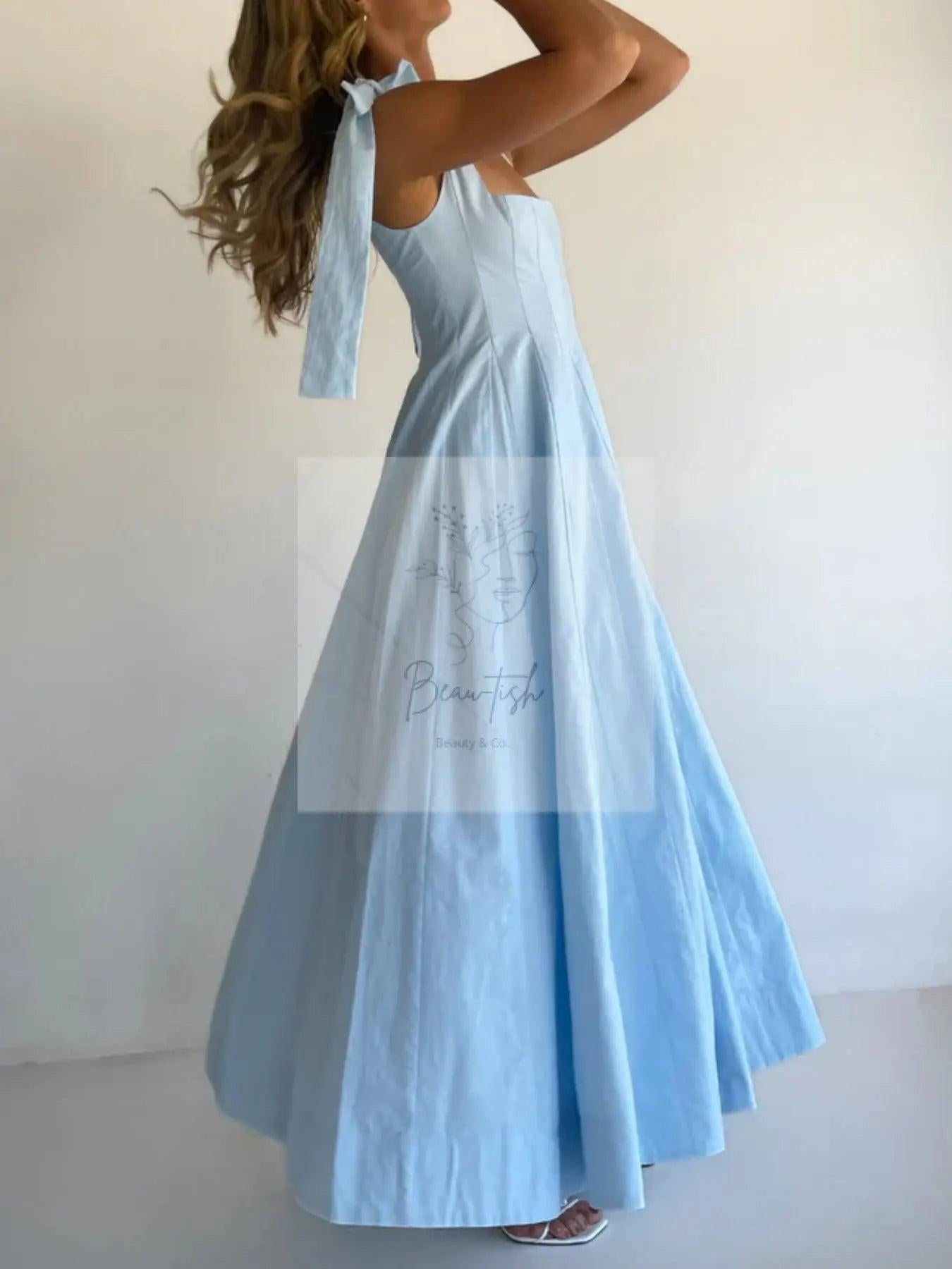 Gradient Tie Shoulder Maxi Dress