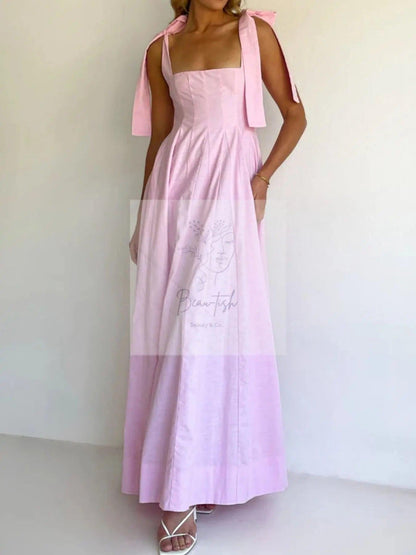 Gradient Tie Shoulder Maxi Dress