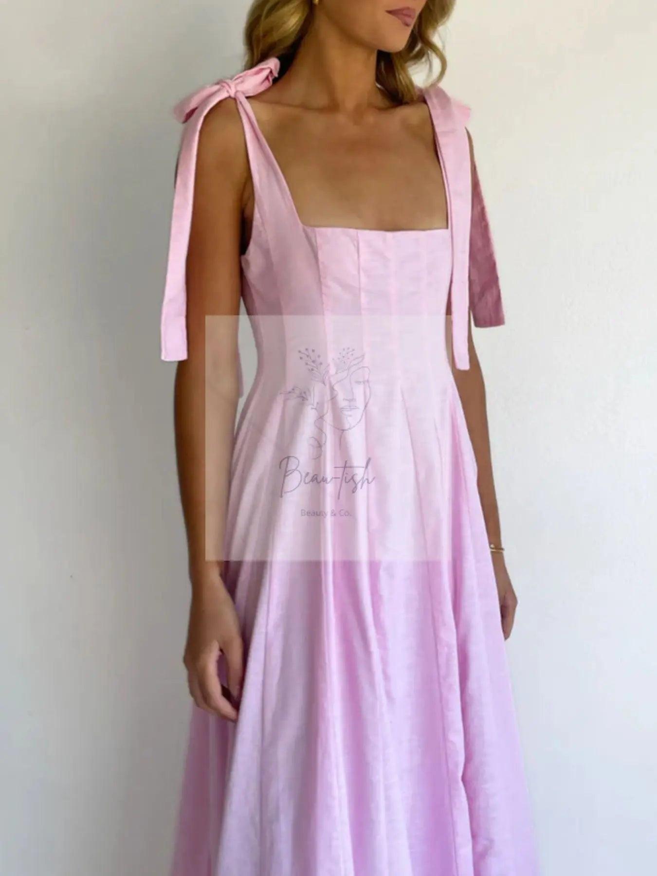 Gradient Tie Shoulder Maxi Dress