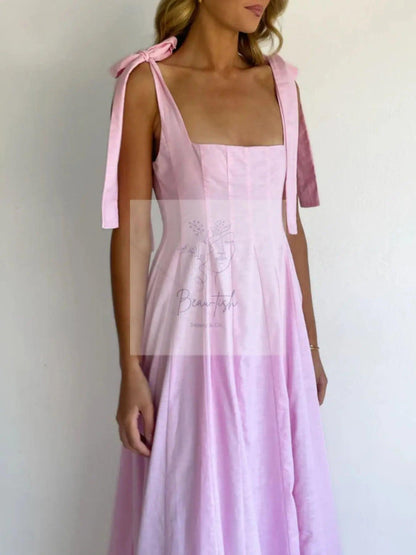 Gradient Tie Shoulder Maxi Dress
