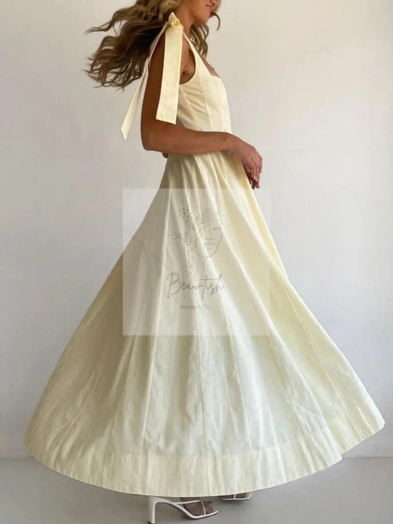Gradient Tie Shoulder Maxi Dress