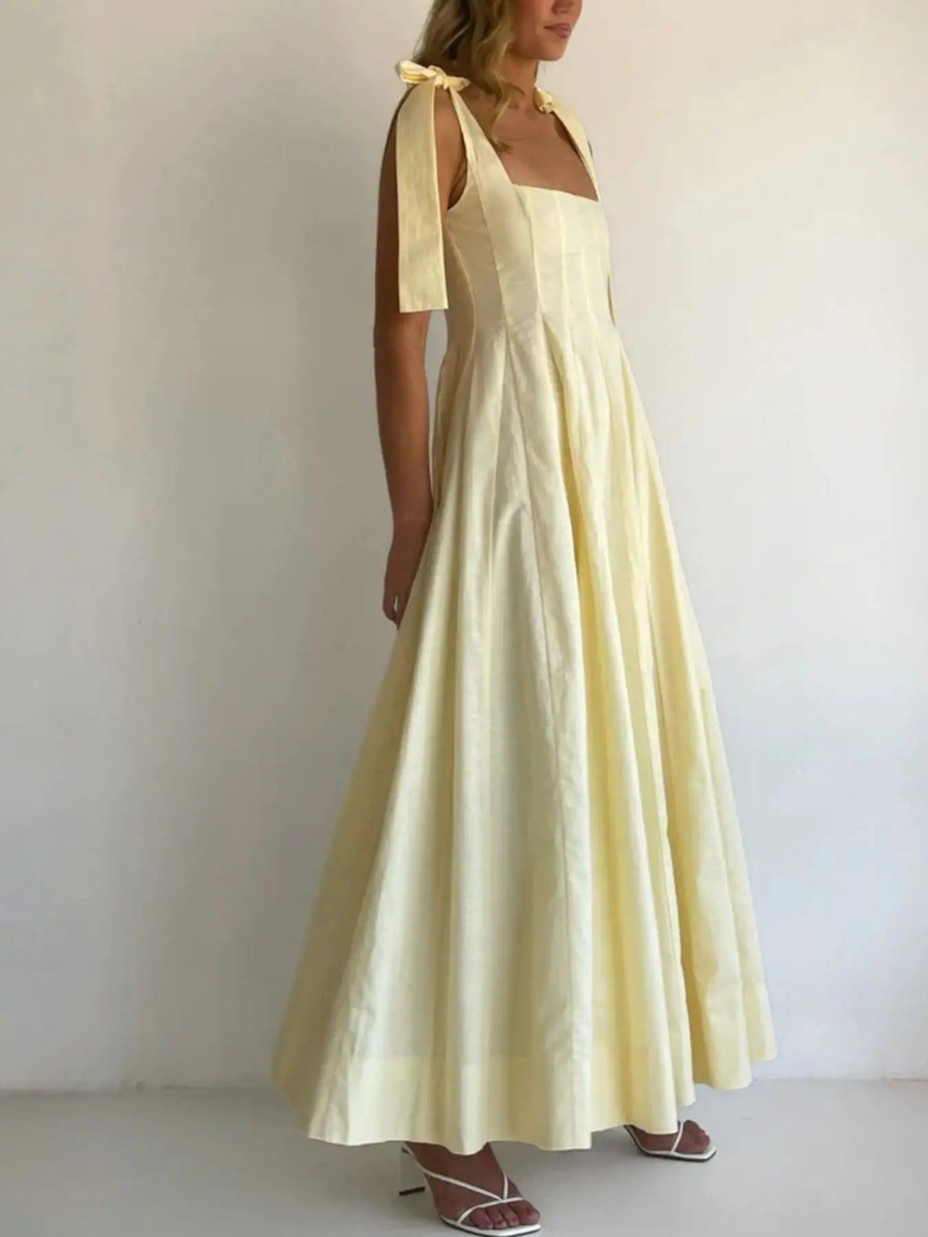 Gradient Tie Shoulder Maxi Dress