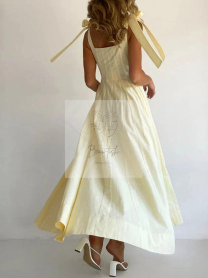 Gradient Tie Shoulder Maxi Dress
