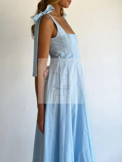 Gradient Tie Shoulder Maxi Dress