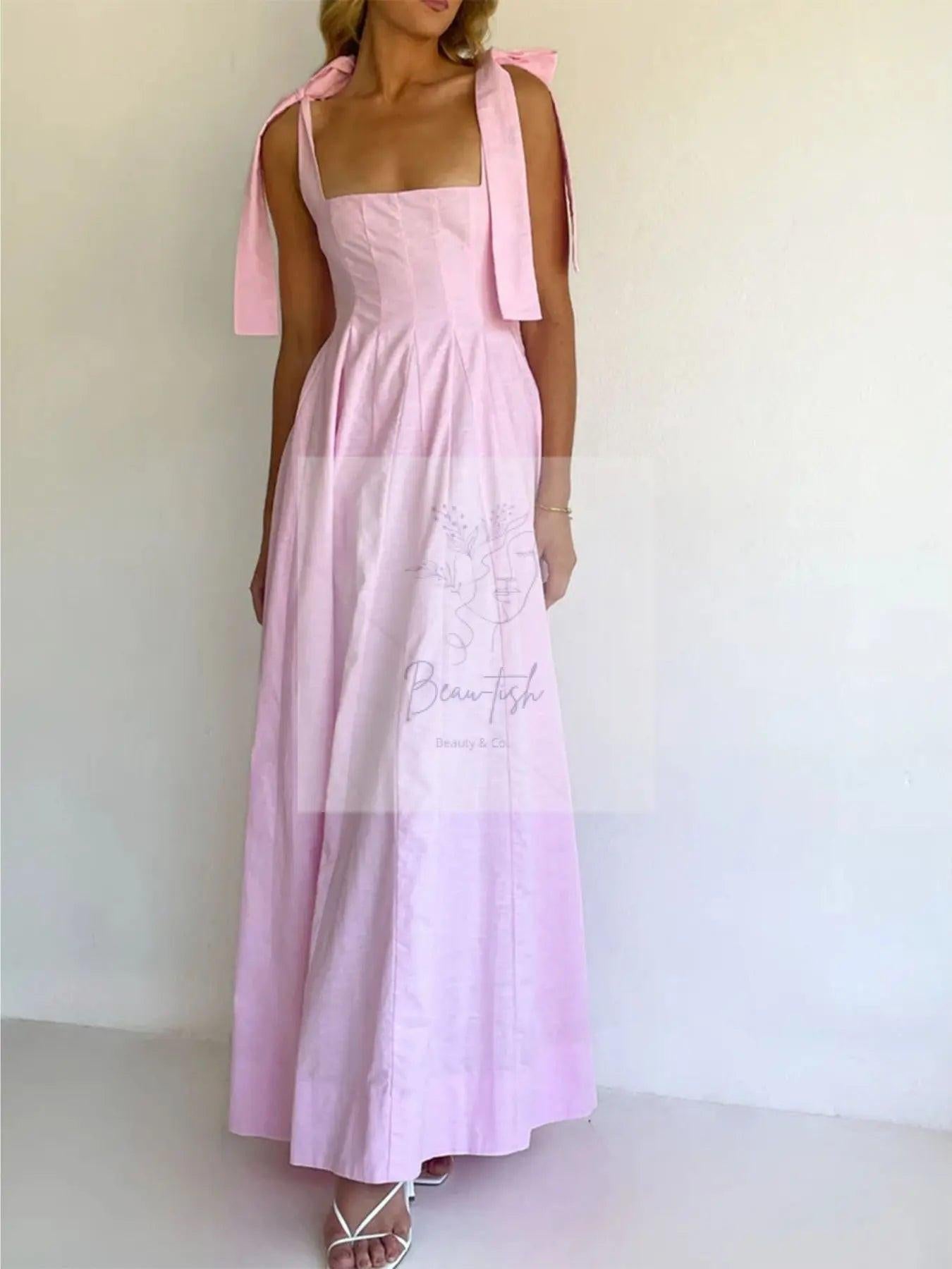 Gradient Tie Shoulder Maxi Dress
