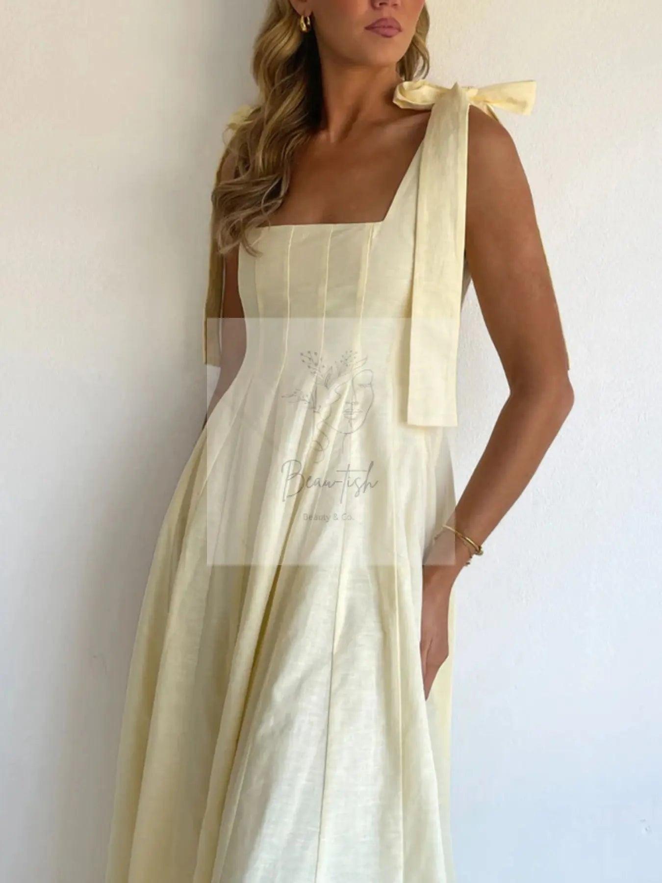 Gradient Tie Shoulder Maxi Dress