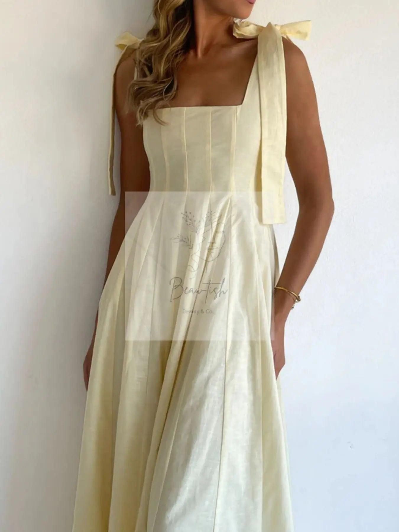 Gradient Tie Shoulder Maxi Dress