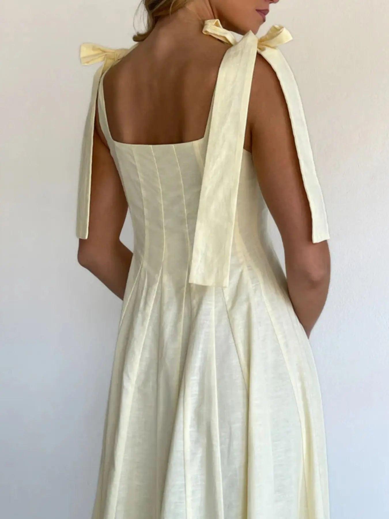 Gradient Tie Shoulder Maxi Dress