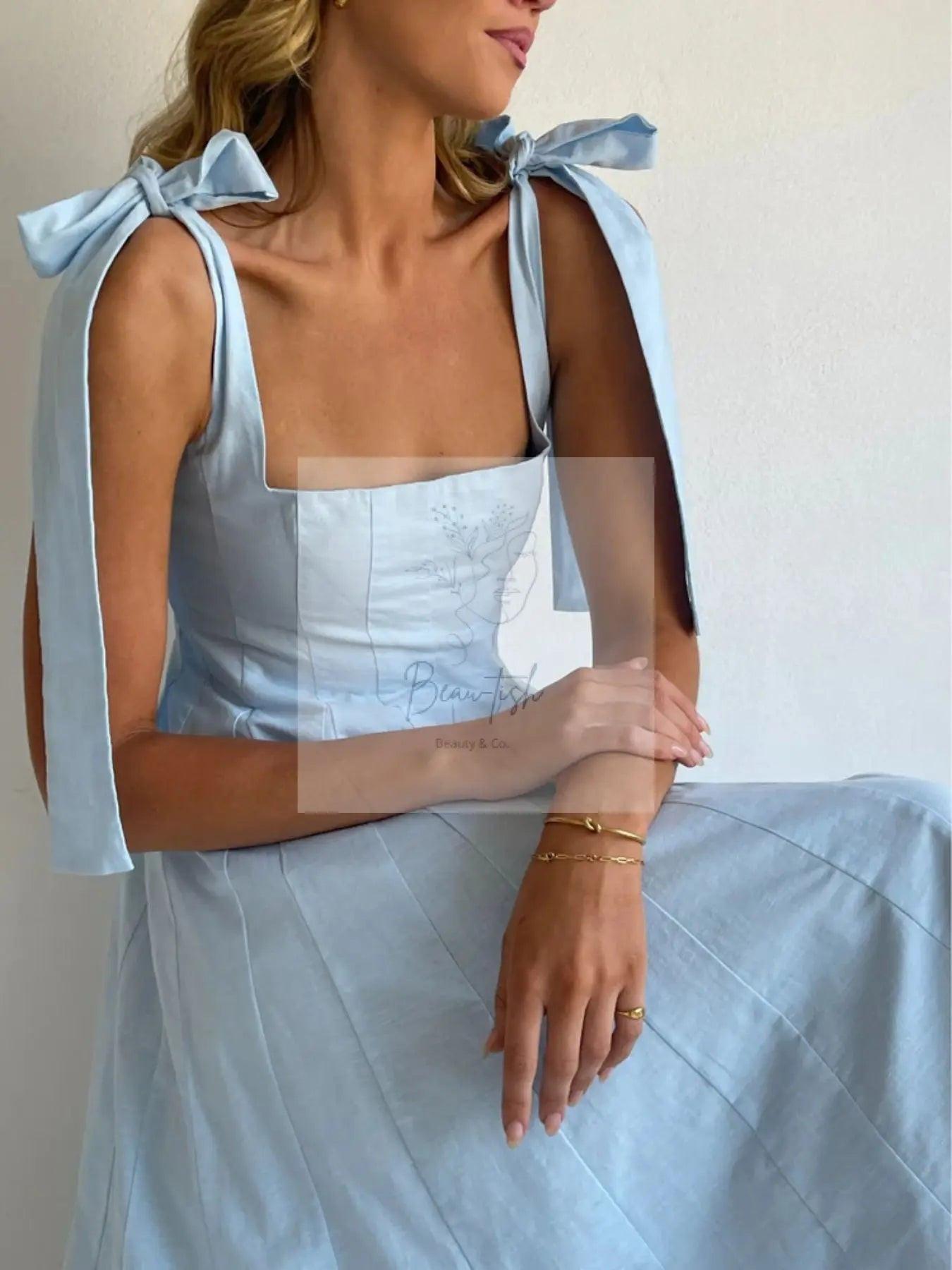 Gradient Tie Shoulder Maxi Dress